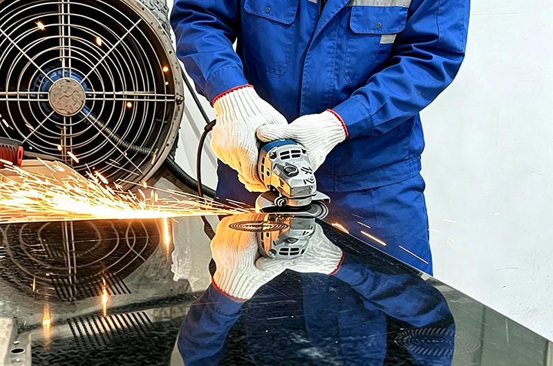 Grinding a hardened surgical instrument blade